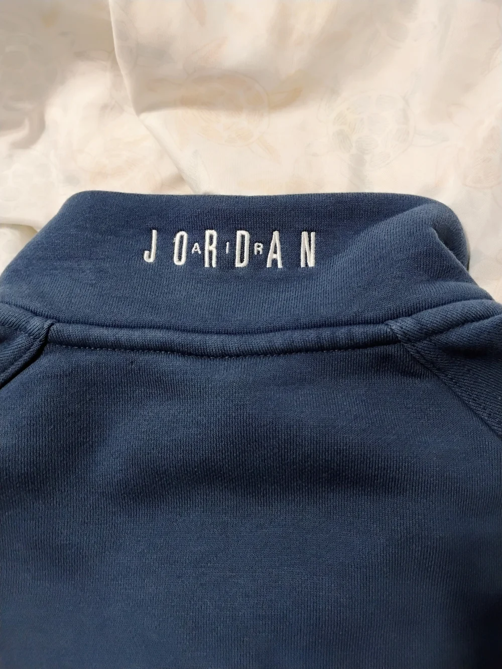 Jordan Men's 1/4 Zip-Up Pullover in Teal Blue with White Logo Size: Large NWT